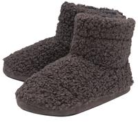 DUNLOP - Herren Pelz-Sherpa-Gedächtnis-Schaumstoff-Slipper-Stiefel (8, Holzkohle) EU 47.5 / UK 12