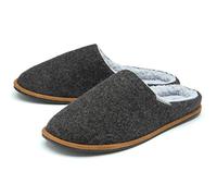 Dunlop Mens Hausschuhe Bequem Slip On Pantolettenschuhe Faux Fur Lined Felt Gedächtnisschaum Größens EU 41-46