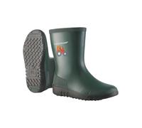DUNLOP Mini Kinder Gummistiefel - 100% wasserdicht, Regenstiefel für Kinder; Mädchen & Jungen - Grün - Grosse 20-30