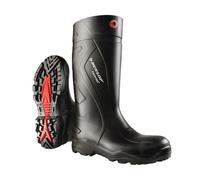 DUNLOP Purofort+ Full Safety - Sicherheitsstiefel für Damen und Herren - Wasserdicht Arbeitsstiefel mit StahlKappe - Leicht und Chemikalienbestandig - Rutschfest - Schwarz - Größe 38