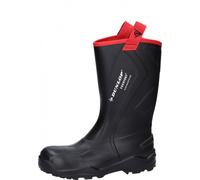 Dunlop S5 Gummistiefel -PUROFORT+ RUGGED schwarz- halbhoher Stiefel mit Stahlkappe und Trittschutz 45