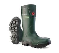 Dunlop® Sicherheitswinterstiefel Fieldpro Thermo+, S5L CR SR FO LG, grün, Größe 49 (Gummistiefel)