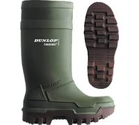 Dunlop Sicherheitswinterstiefel PU, grün, Purofort THERMO+, Durchtrittschutz, Stahlkappe, Größe 47