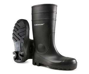 DUNLOP® unisex S5 Sicherheits-Gummistiefel schwarz Größe 44, 1 Paar Paar