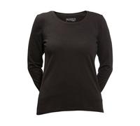 Dunque by Schweikardt Moden Dunque Damen Shirt Langarm Bio Baumwolle mit Elasthan Schwarz S