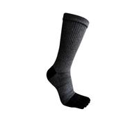 DUNSBY Zehensocken 3 Paar Lange Fünf-Finger-Socken for Herren, Baumwolle, gestreift, solide Kompression, schweißabsorbierend, atmungsaktiv, Fitness, Wandern, Outdoor, Zehensport-Socken(Dark Grey)