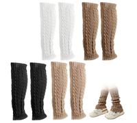 Duoleimi Stulpen Damen Gestrickte Beinstulpen für Frauen & Mädchen, Warme Beinwärmer Langer Leg Warmers für Ballett, Tanz, Sport (Stulpen für Damen)