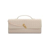 DUOMIYX Lange Geldbörse Frauen Modische Pu Gewebte Lange Brieftasche Clutch Kleine Umhängetasche