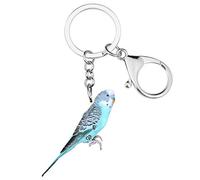 DUOWEI Acryl Blau Sittich Vogel Schlüsselanhänger Süßer Papagei Schlüsselring Handtasche Charme Geschenk für Frauen Teenager Mädchen (Papagei B)