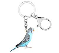 DUOWEI Acryl Blau Sittich Vogel Schlüsselanhänger Süßer Papagei Schlüsselring Handtasche Charme Geschenk für Frauen Teenager Mädchen (Papagei C)