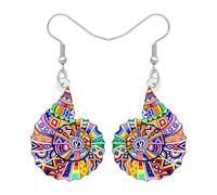 DUOWEI Acryl Cute Muschel Ohrringe Hängend Strand Boho Geschenke für Damen Mädchen Strand Liebhaber, Ozean Thema Marine Tiere Muscheln Beachy Sommer Schmuck (Bunt)