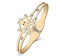 DUOWEI Cute Octopus Whale Armband Delfin Armbänder 18K Gold Edelstahl Schmuck Charms Meerestiere Zubehör Geschenke für Damen Mädchen (Gold Oktopus)