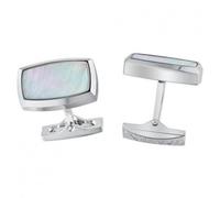 DUPONT 5508 Manschettenknöpfe Silber Perlmutt