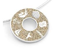 DUR Anhänger für Halsketten Donut Ostsee Strandsand, aus 925 Sterling Silber, B: 25 mm, P3941