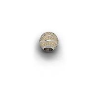 DUR Anhänger für Halsketten und Armbänder Bead Welle Strandsand, aus 925 Sterling Silber, B: 11 mm, P3823