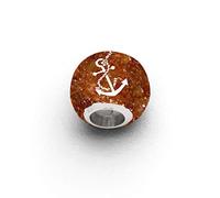 DUR Anhänger für Halsketten und Armbänder Ostsee Bernstein, aus 925 Sterling Silber, B: 11 mm, P3599