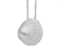 DUR Anhänger mittlere Herzmuschel für Halskette aus 925 Sterling Silber, 35 mm, P3042