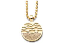 DUR Schmuck Damen Anhänger Strandwellen 2.0 Strandsand, Silber 925/- vergoldet (P4116)