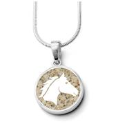 DUR Schmuck Anhänger PFERDEGLÜCK Strandsand Silber 925/- rhodinert (P4518)