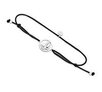 DUR Armband Ahoi Segelschiff, Elastik für Damen mit 925 Sterling Silber in der Farbe Schwarz, Längenverstellbar, Länge: 14 cm, A1627SW
