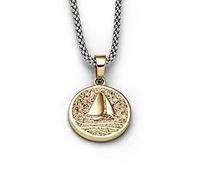 DUR Damen Anhänger"Ahoi" Strandsand vergoldet aus 925er Silber P3955