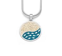 DUR Damen Anhänger"Fischschwarm" Strandsand/Steinsand blau aus 925er Silber P3907