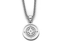 DUR Damen Anhänger "Kompassrose 2.0" hell aus 925er Silber P4119