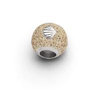 DUR Damen Anhänger Wechselperle Strandsand aus Sterling-Silber in der Farbe Silber-Sand, Maße: 11mm, P3192
