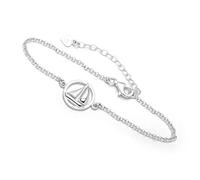 DUR Damen Armband Ahoi Segelschiff aus 925er Sterling-Silber Silber, Länge: 17 cm, A1626