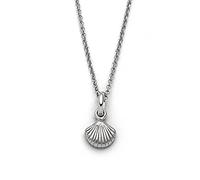 DUR Damen Halskette Muschel aus 925er Sterling-Silber in der Farbe Silber, Länge: 42 cm, K2647