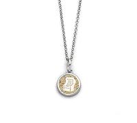 DUR Damen Halskette Strandkorb 2.0 aus 925er Sterling-Silber mit Strandsand in der Farbe Silber und Strandsand, Länge: 42 cm, K2672