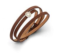 DUR Damen Lederarmband mit Sandelement aus 925er Silber A1597.SEESTERN, Motiv"Seestern"