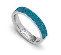 DUR Damen Ring Marina Steinsand blau, aus 925 Sterling Silber, Größe: 58, R5663.58