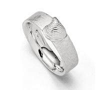 DUR Damen Ring Muschel" aus 925er Silber Größe 58 (18.5) R5451.58, 58 (18.5)