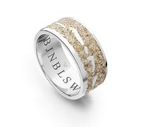 DUR Damen Ring Nordsee aus Sterling-Silber und Strandsand in der Farbe Silber-Sand, Größe: 56, R4902.56