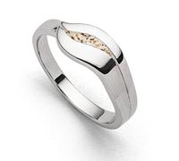 DUR Damen Ring"Silberschweif" Strandsand aus 925er Silber Größe 64 (20.4) R5701.64, 64 (20.4)