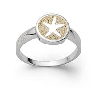 DUR Damen Ring"Traum" Strandsand aus 925er Silber Größe 54 (17.2) R5584.54, 54 (17.2)