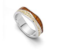 DUR Damen Ring"Wellen"mit Bernstein aus 925er Silber Größe 62 (19.7) R5475.62, 62 (19.7)