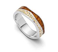DUR Damen Ring"Wellen"mit Bernstein aus 925er Silber Größe 64 (20.4) R5475.64, 64 (20.4)