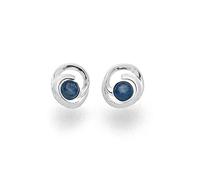 DUR Damen Windbraut Ohrringe aus Sterling-Silber und Kyanit in der Farbe Silber-Blau, Maße: 14mm, O5171