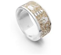 DUR Schmuck Ring " Ostfriesland " Strandsand, Silber 925/- (R4984) (56 (17.8))
