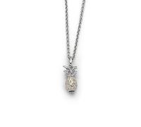 DUR Halskette Ananas aus 925 Sterling Silber mit Strandsand veredelt, 42 mm, K2686