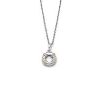 DUR Halskette Rettungsring aus 925 Sterling Silber mit Strandsand veredelt, Beige/Silber, 42 cm, K2691