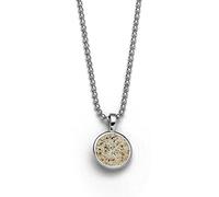 DUR Halskette Sandschale 2.0 aus 925 Sterling Silber mit Strandsand veredelt, 42 mm, K2603