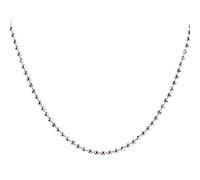 DUR Kugelkette 925 Sterling Silber | geschliffen | rhodiniert | K2255 | 45 cm