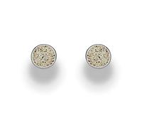 DUR Ohrstecker Sandschale 2.0 aus 925 Sterling Silber mit Strandsand veredelt, 8,5 mm, O5240