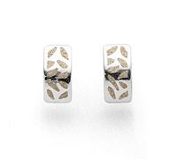 DUR Ohrstecker Wandel aus 925 Sterling Silber mit Strandsand veredelt, 12x6 mm, O5352