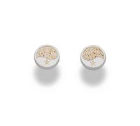 DUR Ohrstecker Welle/Seestern aus 925 Sterling Silber mit Strandsand veredelt, 8 mm, O5296