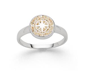 DUR Ring "Kompass“ 925er Sterling-Silber 60