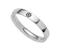 DUR Ring Maritim aus 925 Sterling Silber mit 5 oxidierten Symbolen, Größe: 52, R5424.52